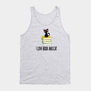 book and cat Tank Top